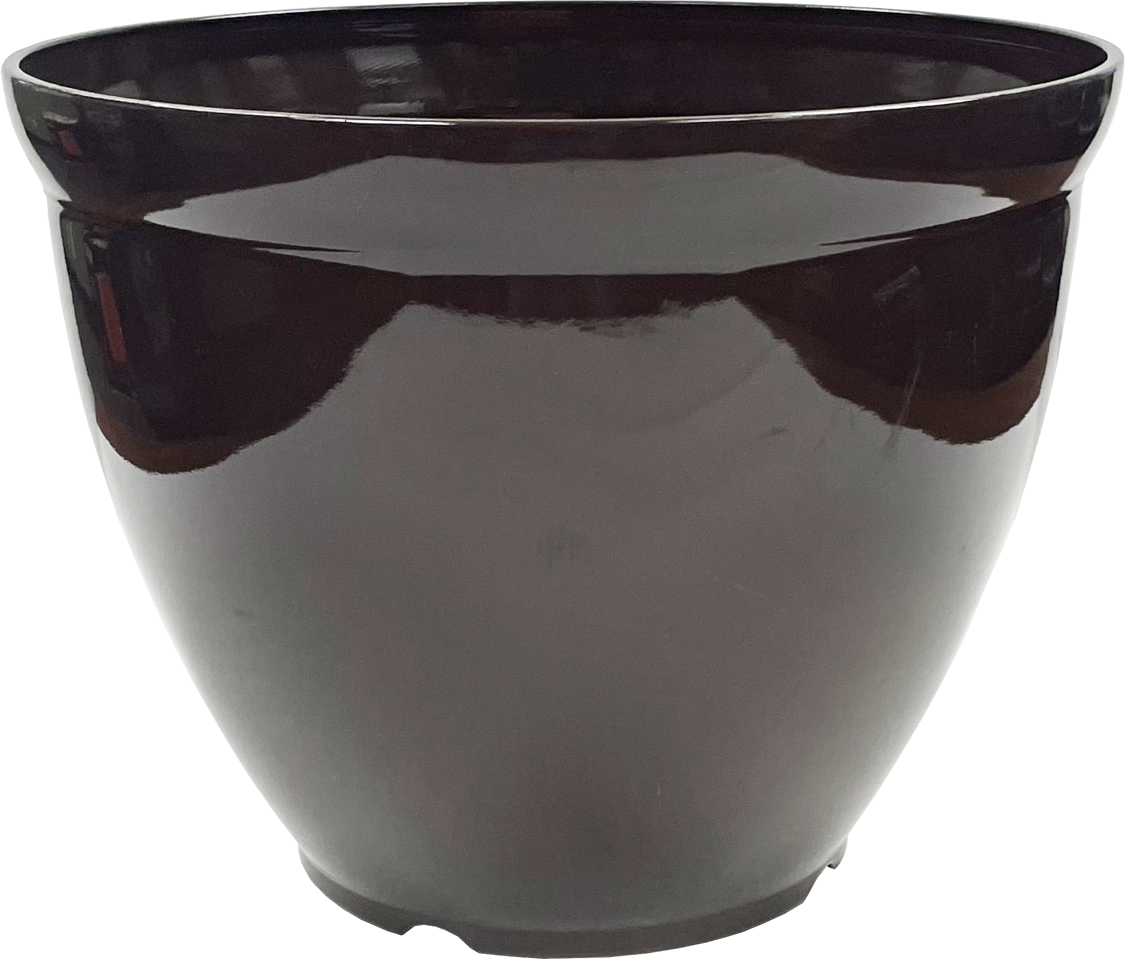 15 x 11.5 Inch Bell Planter Chocolate Gloss - 12 per case - Decorative Planters